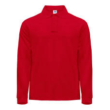 Футболка-поло мужская с длинным рукавом JHK POLO REGULAR MAN LS красная