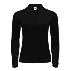 Футболка-поло с длинным рукавом женская JHK POLO REGULAR LADY LS черная