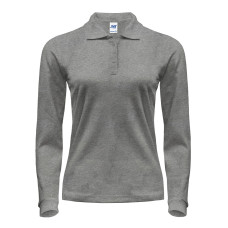 Футболка-поло с длинным рукавом женская JHK POLO REGULAR LADY LS серая