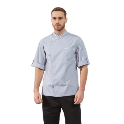 Китель поварской мужской Chef, светло-серый