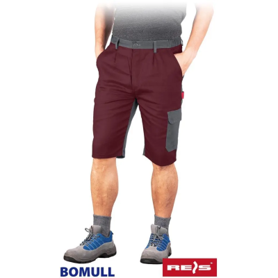 Шорты рабочие REIS хлопок, бордовые