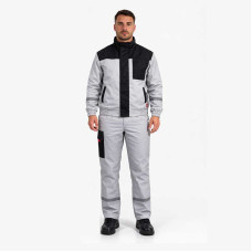 Костюм рабочий антистатик (штаны и серая куртка с черным) 4Worker
