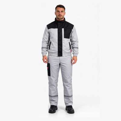 Костюм робочий антистатик (штани та куртка сірий з чорним) 4Worker 