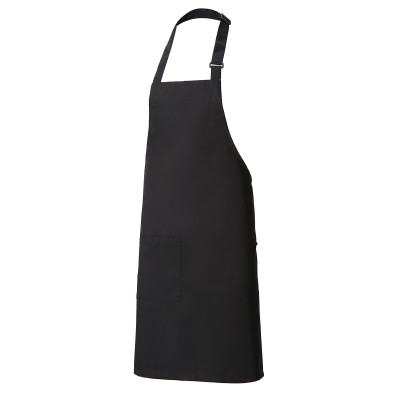 Фартук HORECA (ХОРЕКА) с нагрудником black (черный)