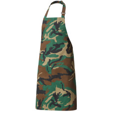 Фартук HORECA (ХОРЕКА) с нагрудником camouflage green (камуфляжный зеленый)