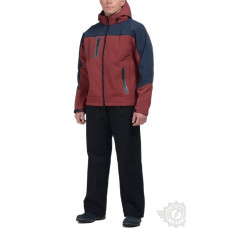 Куртка "Каскад" ткань "Softshell" бордово - темно-синяя