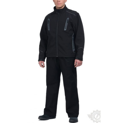 Куртка "Классик" ткань "Softshell" черная