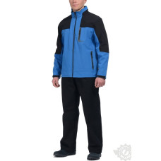 Куртка "Спектр" ткань "Softshell" василек-черная