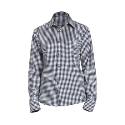 Рубашка в клетку HIPSTER (хипстер) mini check blue-white (мелкая клетка сине-белая)