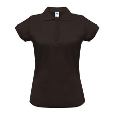 Поло женская JHK POLO REGULAR LADY (цвет темно-коричневый) ОПТОМ