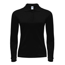 Поло женская JHK POLO REGULAR LADY LS (цвет чорний) ОПТОМ