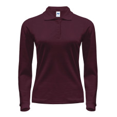 Поло женская JHK POLO REGULAR LADY LS (цвет бордовий) ОПТОМ