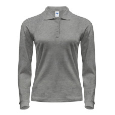 Поло женская JHK POLO REGULAR LADY LS (цвет серый меланж) ОПТОМ
