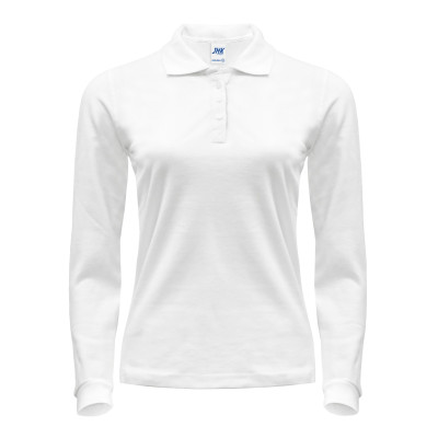 Поло жіноча з довгим рукавом  JHK POLO REGULAR LADY LS (колір білий) ОПТОМ