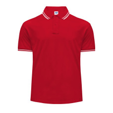 Поло мужская JHK POLO REGULAR MAN CONTRAST (цвет червоний) ОПТОМ