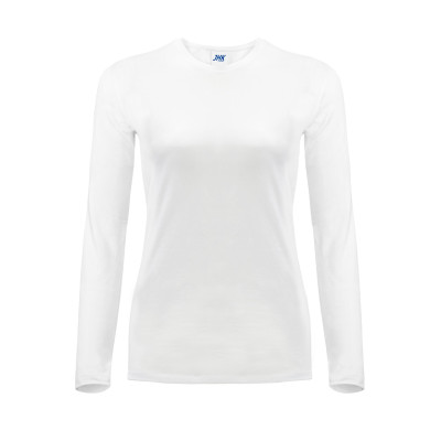 Футболка жіноча з довгими рукавами JHK LADY COMFORT LS (колір білий) ОПТОМ