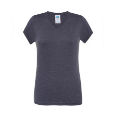 Футболка женская JHK LADY COMFORT V-NECK (цвет серый темный меланж) ОПТОМ