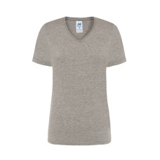 Футболка женская JHK LADY COMFORT V-NECK (цвет кварцевый меланж) ОПТОМ