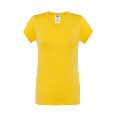 Футболка женская JHK LADY COMFORT V-NECK (цвет желтый меланж) ОПТОМ