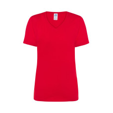 Футболка женская JHK LADY COMFORT V-NECK (цвет червоний) ОПТОМ