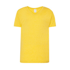 Футболка мужская JHK URBAN V-NECK (цвет желтый меланж) ОПТОМ