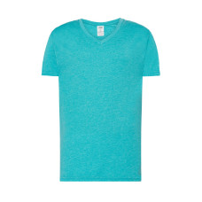 Футболка мужская JHK URBAN V-NECK (цвет бирюзовый меланж) ОПТОМ