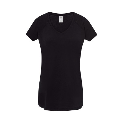 Футболка жіноча JHK URBAN SLUB LADY (колір чорний) ОПТОМ