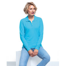 Поло женская JHK POLO REGULAR LADY LS (цвет голубой) ОПТОМ